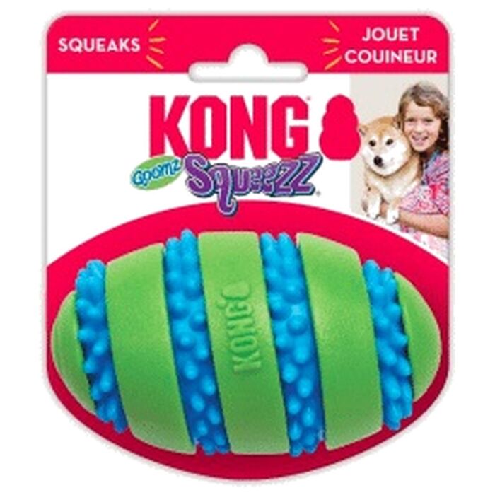 KONG 狗玩具 - Squeezz Goomz 欖球