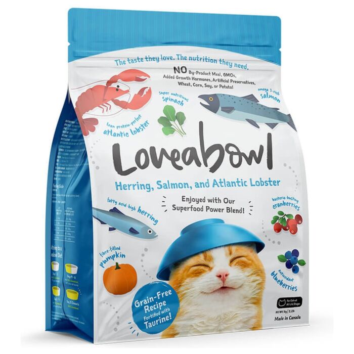 Loveabowl囍碗 無穀物全貓糧 -  希靈魚,三文魚,龍蝦海鮮配方