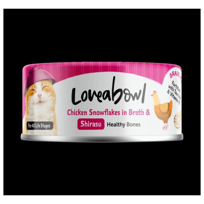 Loveabowl Cat Can - Grain Free Chicken Snowflakes In Broth 70g