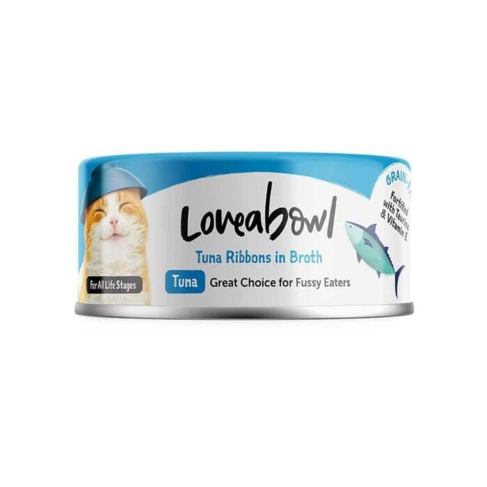 Loveabowl Cat Can - Grain Free Tuna Ribbons In Broth 70g