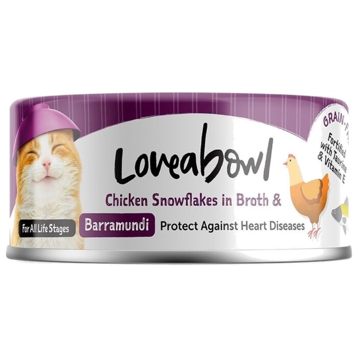 Loveabowl囍碗 無穀物貓罐頭 - 強心嫩雞鱸魚肉湯 70g