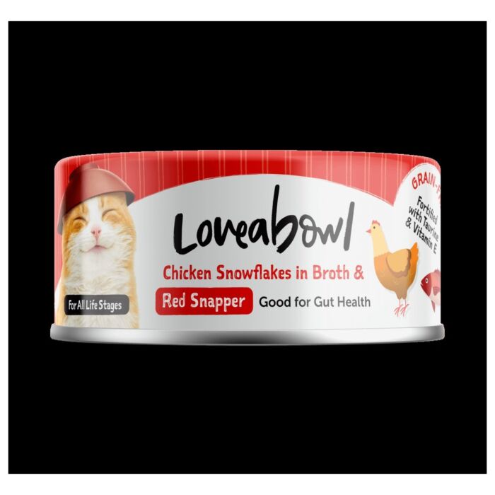 Loveabowl囍碗 無穀物貓罐頭 - 強心嫩雞鱸魚肉湯 70g