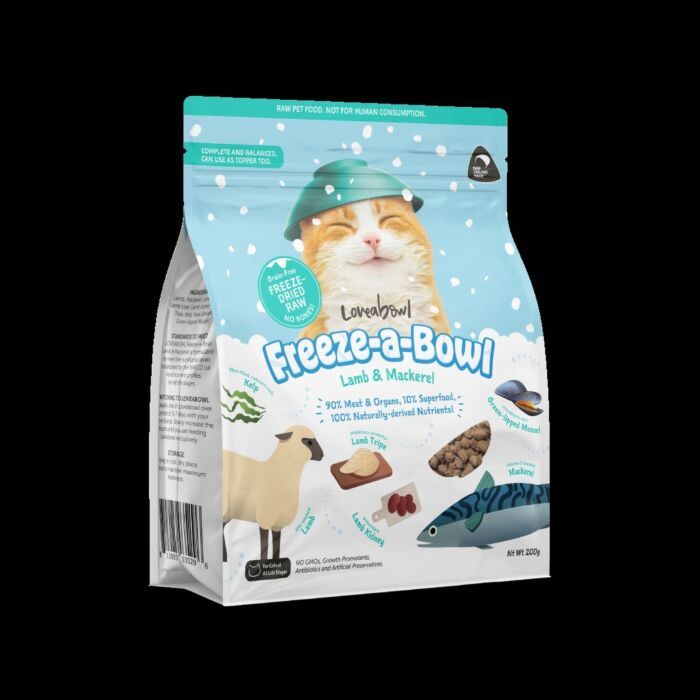 Loveabowl Cat Food - Freeze dried - Lamb & Mackerel