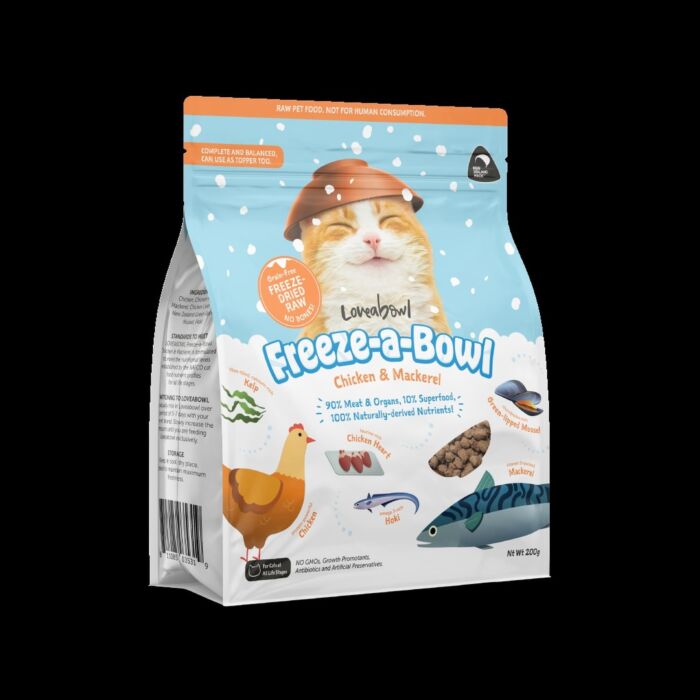 Loveabowl Cat Food - Freeze dried - Chicken & Mackerel