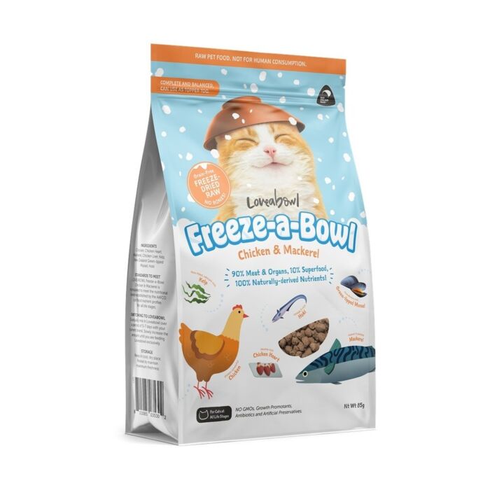 Loveabowl Cat Food - Freeze dried - Chicken & Mackerel