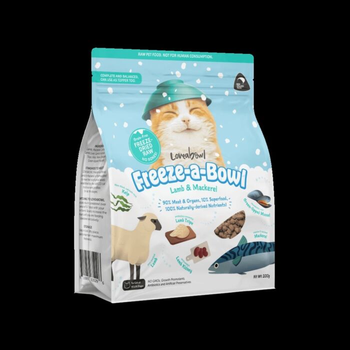 Loveabowl囍碗狗糧 - 心郁郁凍乾主食糧系列 - 無穀物牛肉雙魚海鮮配方