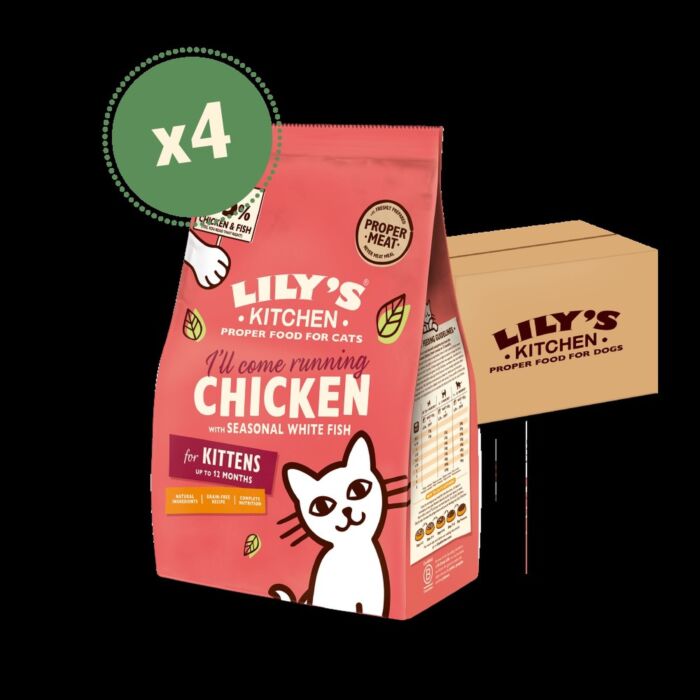 Lilys Kitchen 幼貓專用糧 - 無穀物鮮雞餐 - 雞肉雞肝白魚 800g