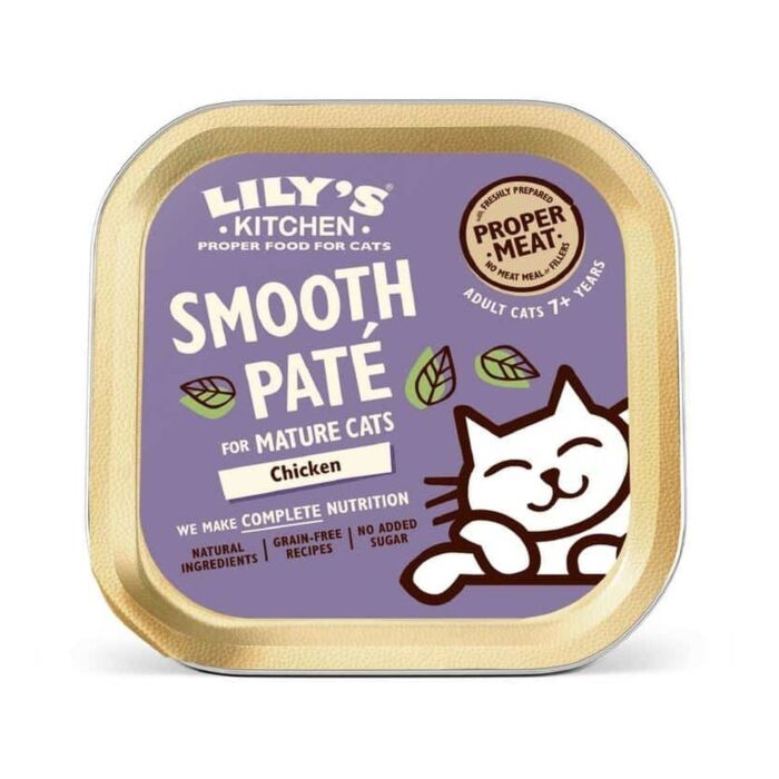 Lilys Kitchen Cat Wet Food - Smooth Pate for Mature & Senior Cats - Chicken 85g