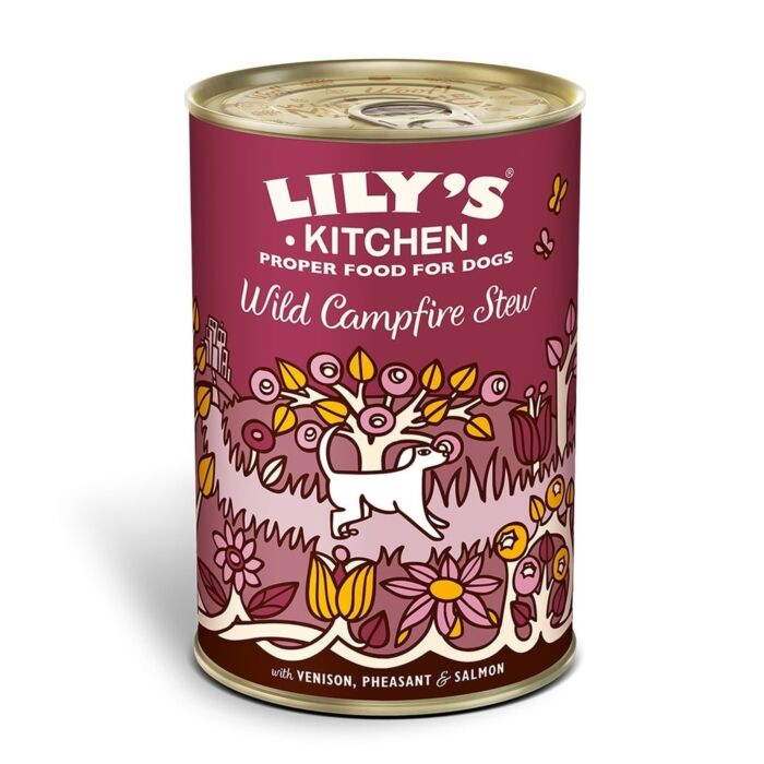 Lilys Kitchen Dog Can - Wild Campfire Stew - Venison Pheasant & Salmon 400g