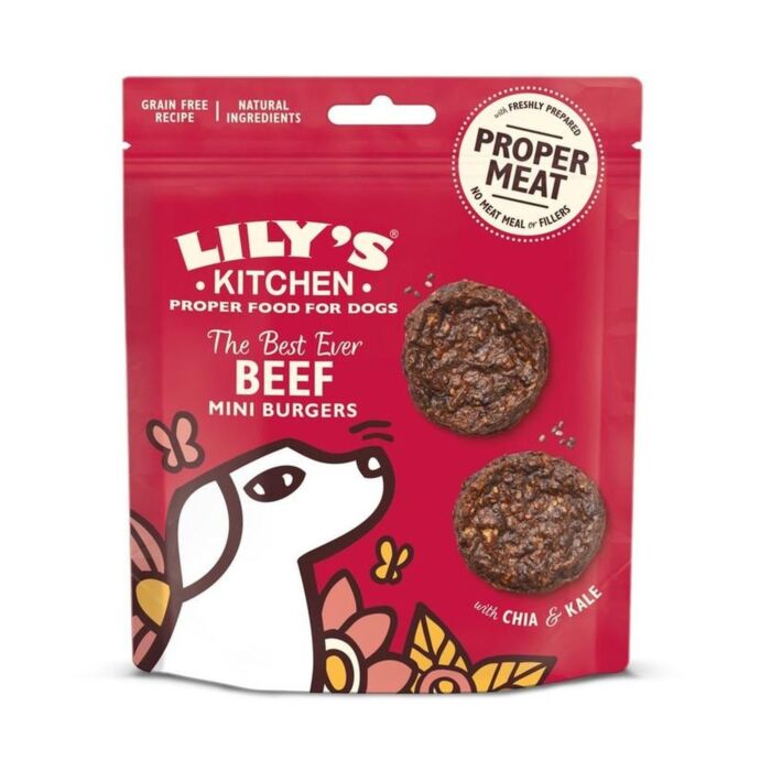 Lilys Kitchen Dog Treat - Best Ever Beef Mini Burgers 70g