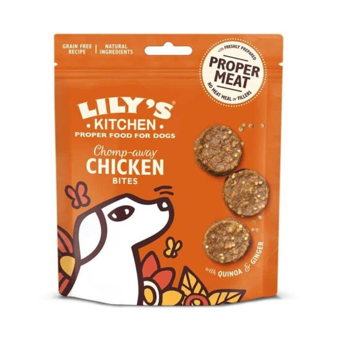 Lilys Kitchen Dog Treat - Chomp-Away Chicken Bites 70g