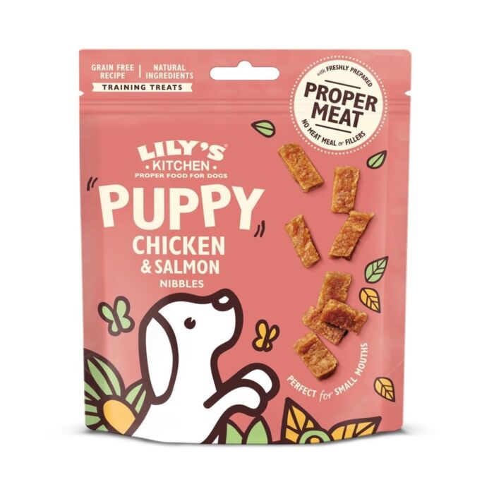 Lilys Kitchen 幼犬小食 - 雞肉及三文魚脆片 70g