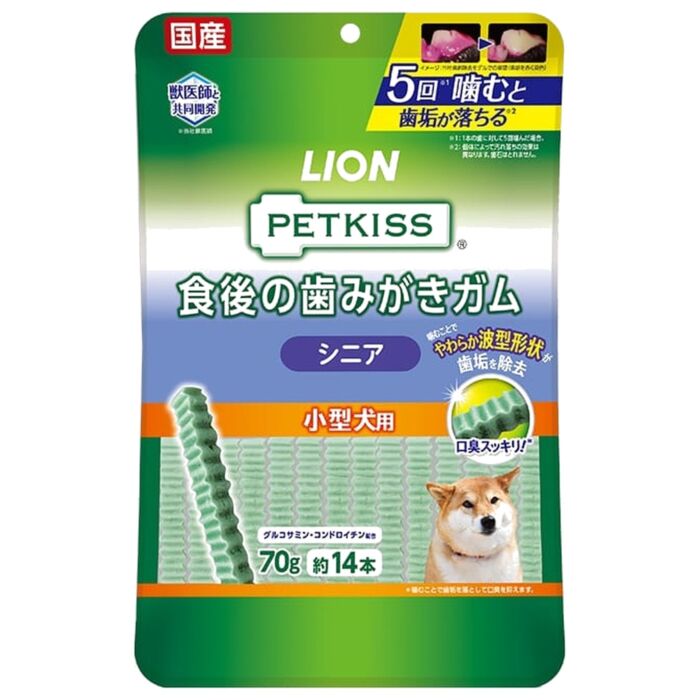 LION PET日本獅王老犬小食 - PETKISS - 小型犬潔齒骨 14支裝 | 70g