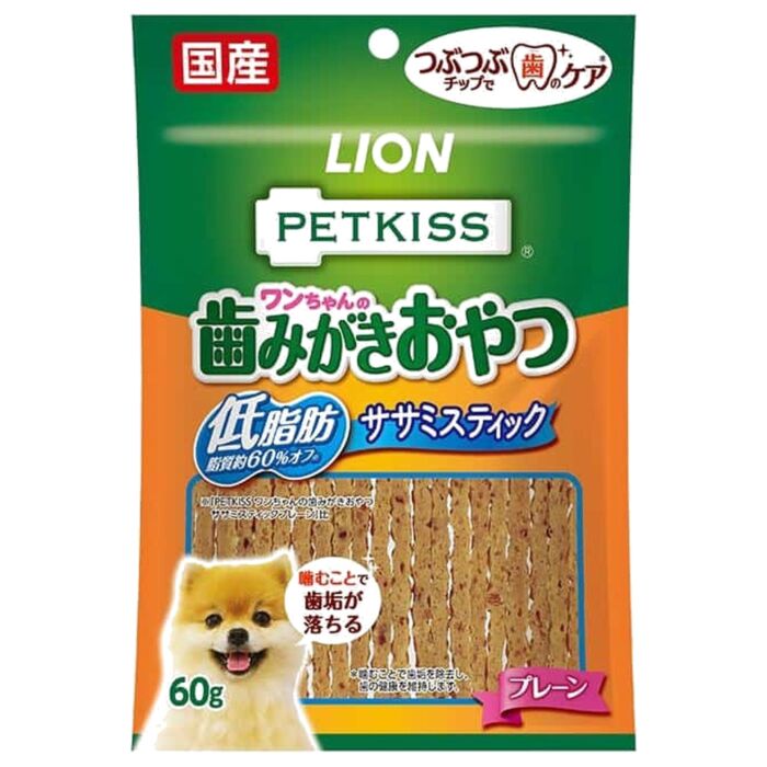 Lion Pet Dog Dental Treat - Petkiss - Low Fat Chicken Sticks 60g