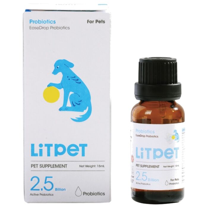 LiTPET EaseDrop LAB4 Probiotics Drops for Dogs & Cats 15ml