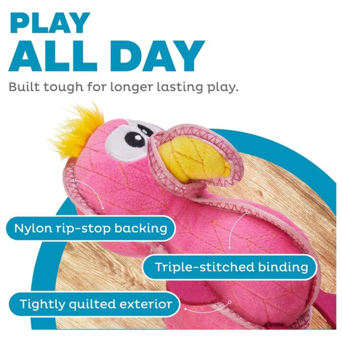 Outward Hound Dog Toy - Xtreme Seamz Flamingo