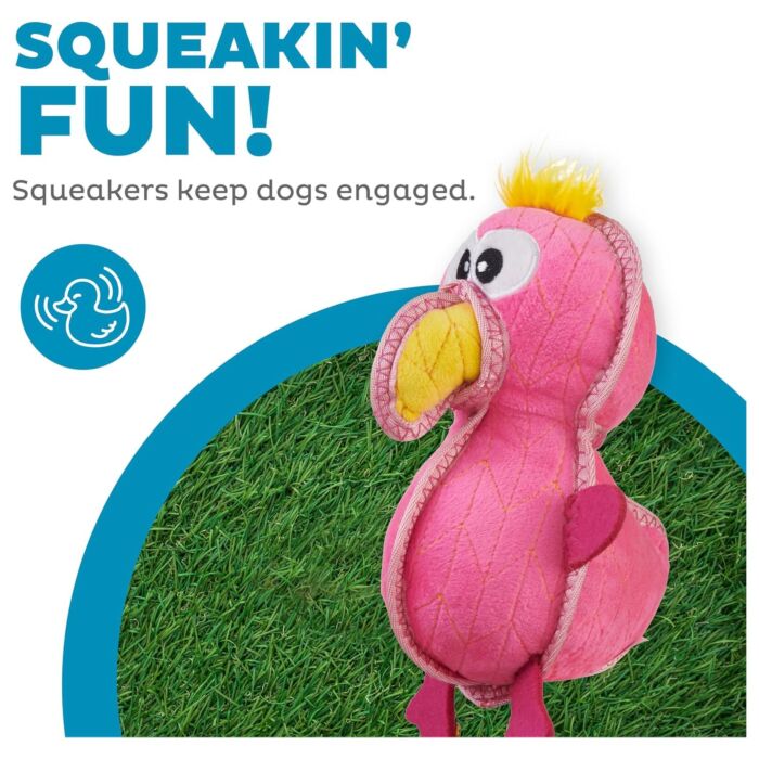 Outward Hound Dog Toy - Xtreme Seamz Flamingo