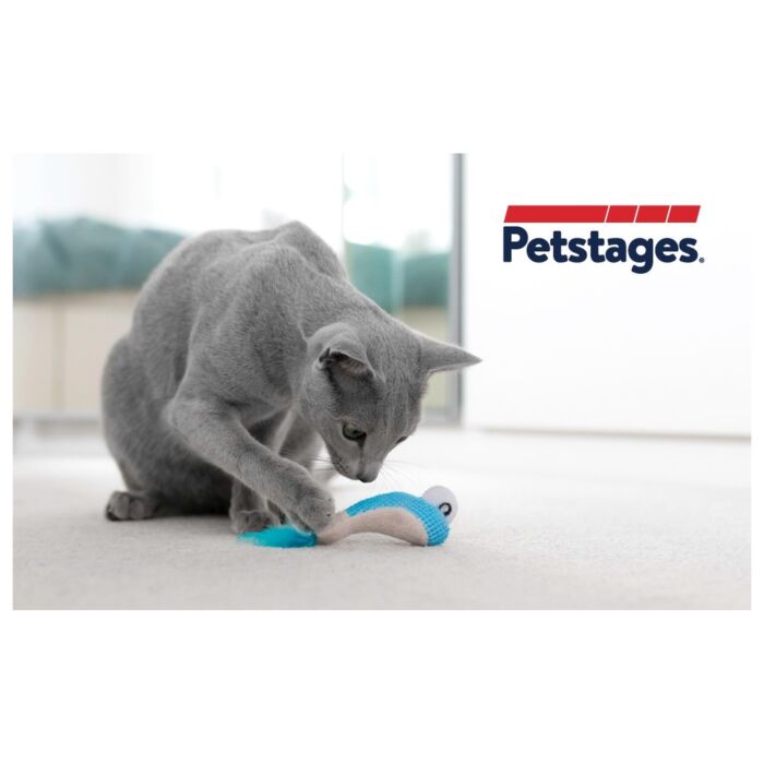 Petstages 益智貓玩具 - 貓草健齒網狀七彩繩環 (2.5" x 2個)