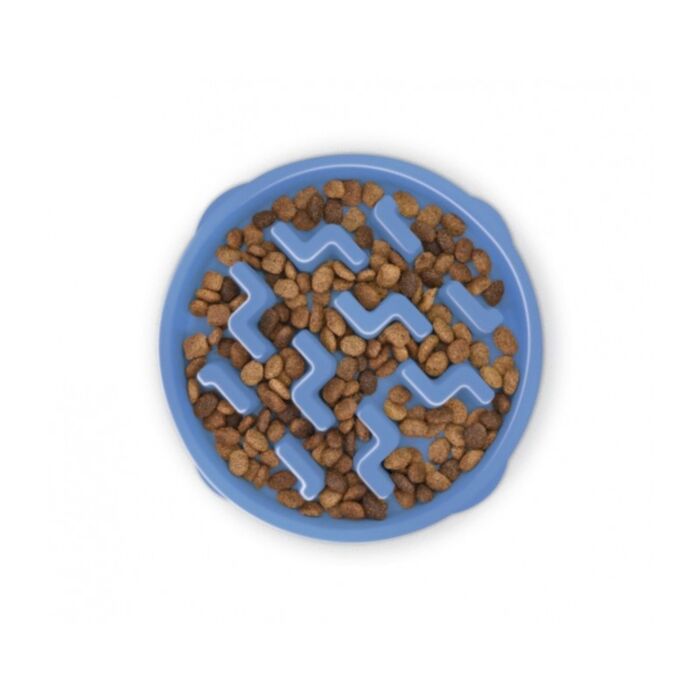 Outward Hound Fun Feeder Slo Bowl - Blue Small