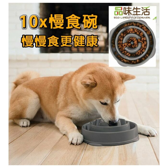 Outward Hound Fun Feeder Slo Bowl Drop - Gray Medium