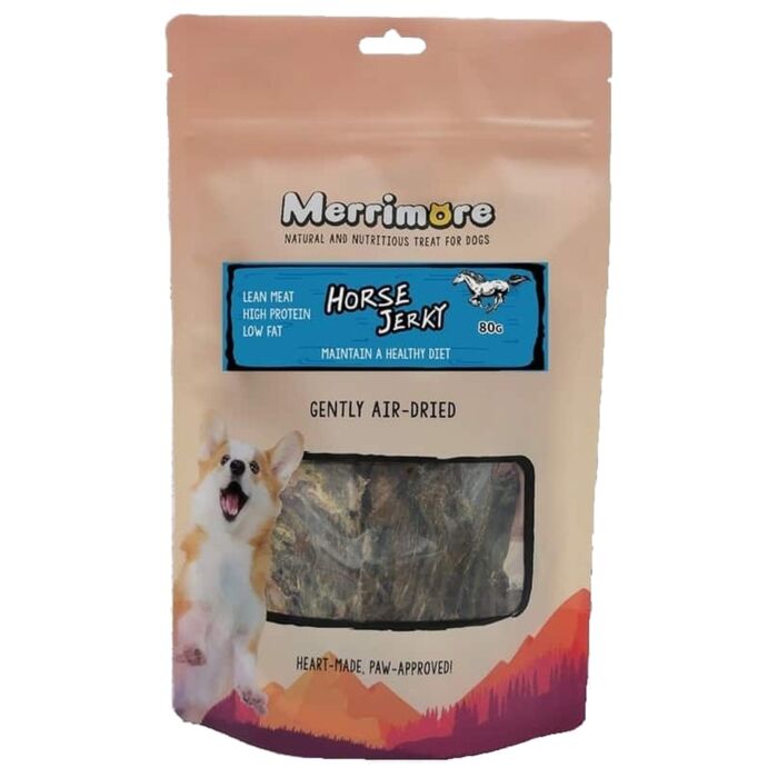 Merrimore Dog Treat - Air Dried Horse Jerky Meat 80g