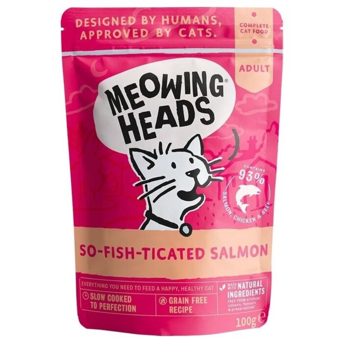 Meowing Heads 貓濕糧 - 無穀物 - 三文魚配方 100g