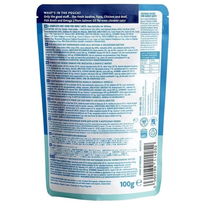 Meowing Heads Cat Pouch - Grain Free - Surf & Turf 100g