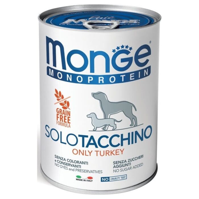Monge 狗罐頭 - MonoProtein系列 - 火雞肉 400g