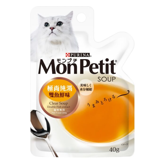 Purina Mon Petit Creamy Soup for Cats - Double Fish Extract 40g