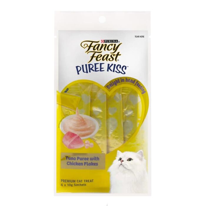 Purina Mon Petit 貓小食 - Natural Kiss - 雞肉醬伴三文魚肉粒 40g - EXP 31-10-2026