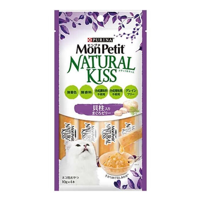 Purina Mon Petit Cat Treat - Natural Kiss - Scallop in Tuna Jelly 40g (4x10g) - EXP 31-10-2026