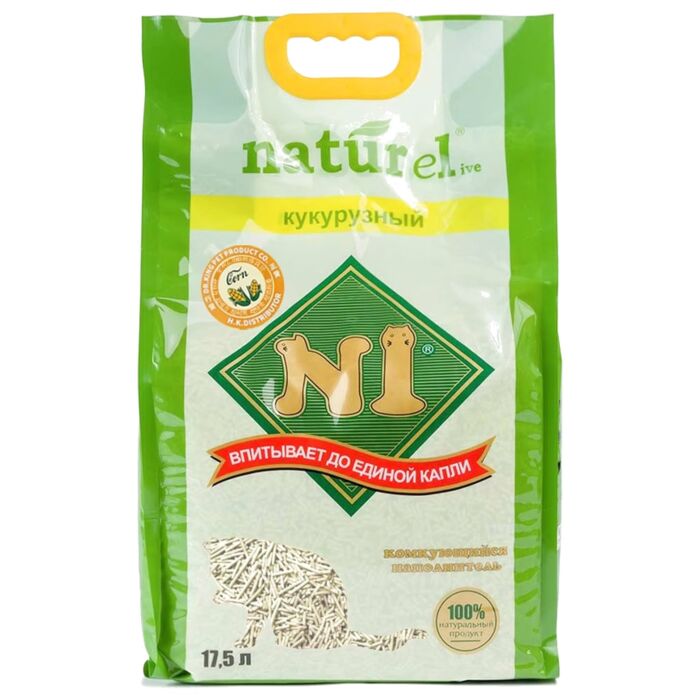 N1 天然玉米豆腐貓砂 - 幼條 - 原味(玉米) 2mm 17.5L
