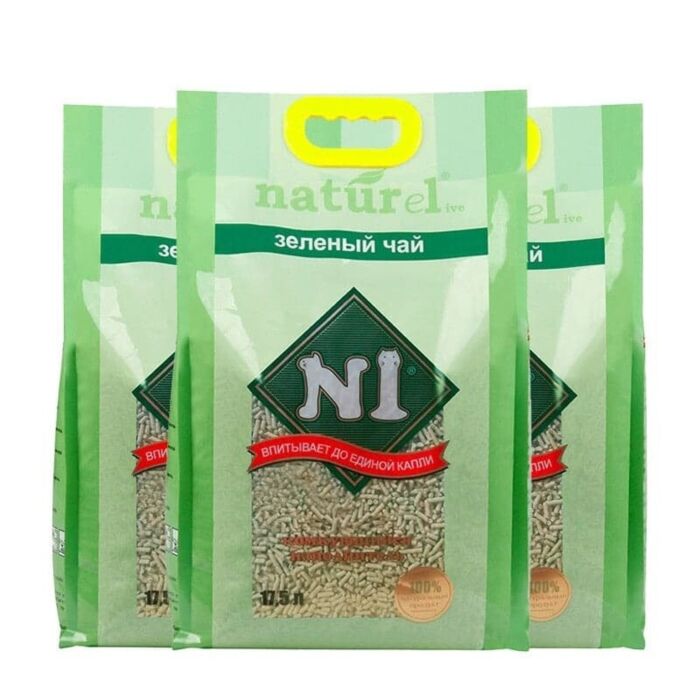 N1 天然玉米豆腐貓砂 - 幼條 - 綠茶味 2mm 17.5L