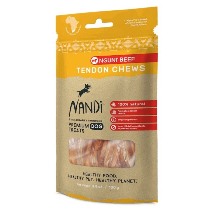 NANDI Dog Treat - Nguni Beef Tendon Chews 100g