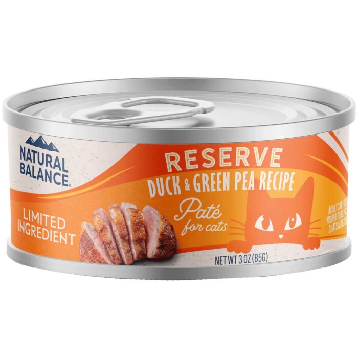 Natural Balance Cat Canned Food - LID Grain Free Duck & Green Pea Pate 3oz
