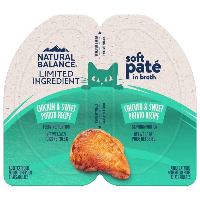 Natural Balance Cat Cup - LID Grain Free Chicken & Sweet Potato Pate 2.6oz