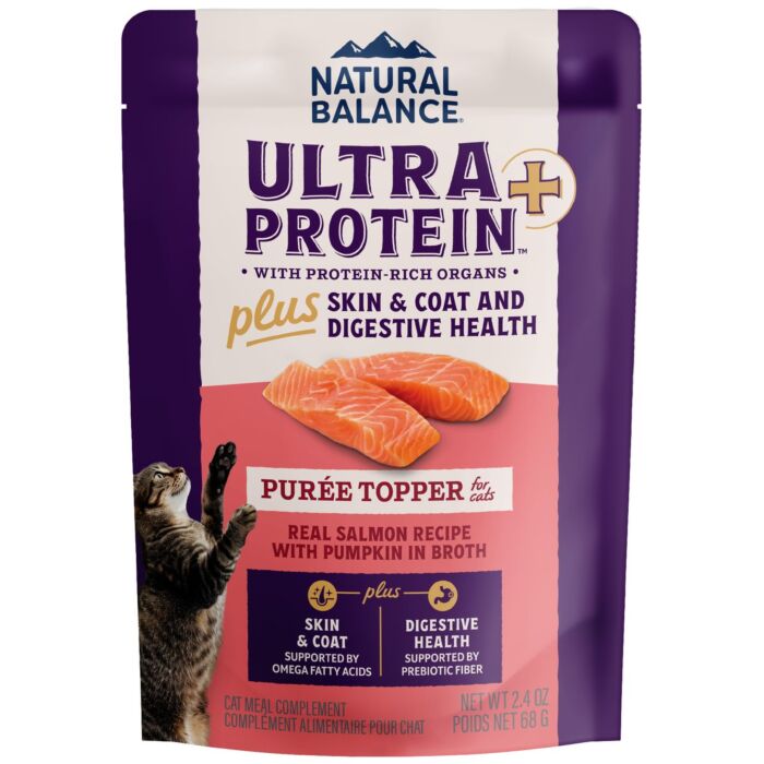 Natural Balance 貓濕糧 - Ultra Protein+ 皮毛和消化健康配方 - 三文魚南瓜肉泥佐餐 2.4oz