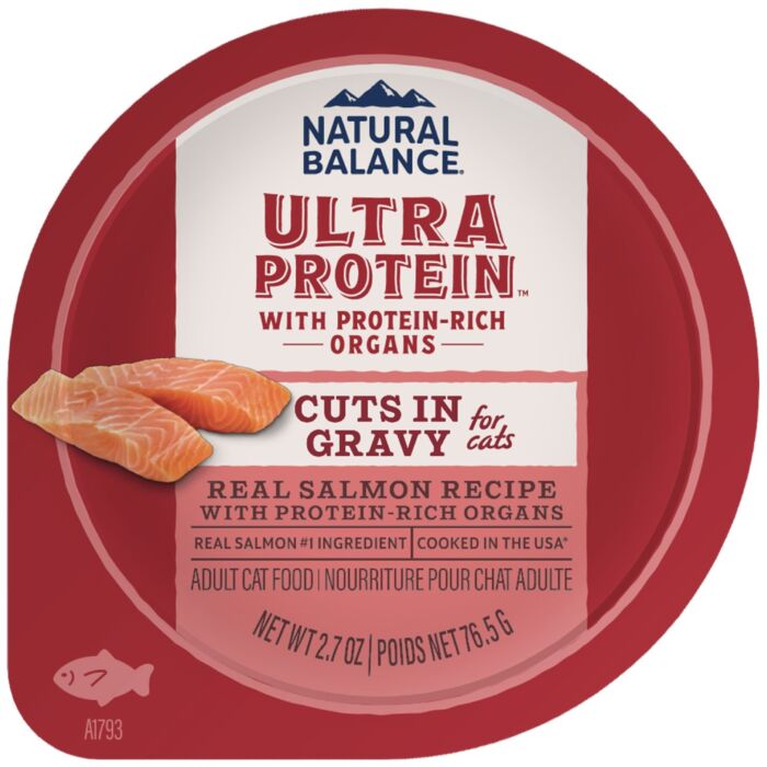 Natural Balance 貓濕糧 - Ultra Protein - 頂級三文魚塊配肉汁滋味杯 2.7oz