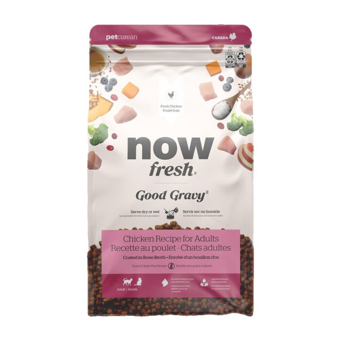 NOW Fresh 無榖物貓乾糧 - 香濃火雞骨湯外層乾糧 - 雞肉配方