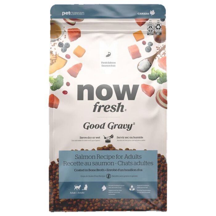 NOW Fresh 無榖物貓乾糧 - 香濃火雞骨湯外層乾糧 - 三文魚配方