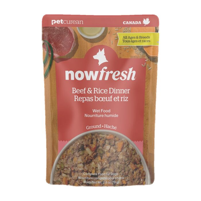 Now Fresh Dog Pouch - Beef & Rice Dinner 2.8oz | 79g