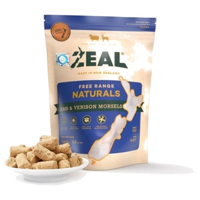 Zeal天然貓小食 - 凍乾脫水系列 - 羊鹿肉 100g