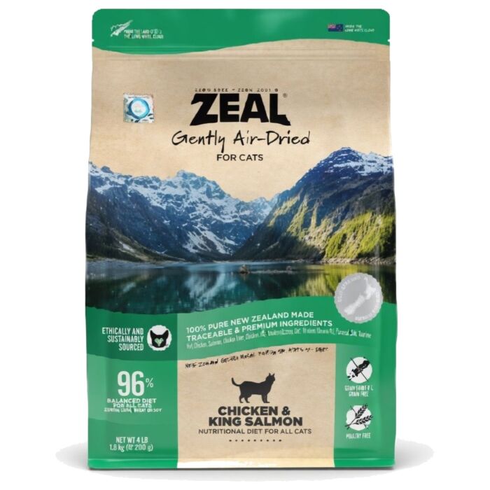 Zeal Cat Food - Air Dried - Grain Free Chicken & King Salmon 320g