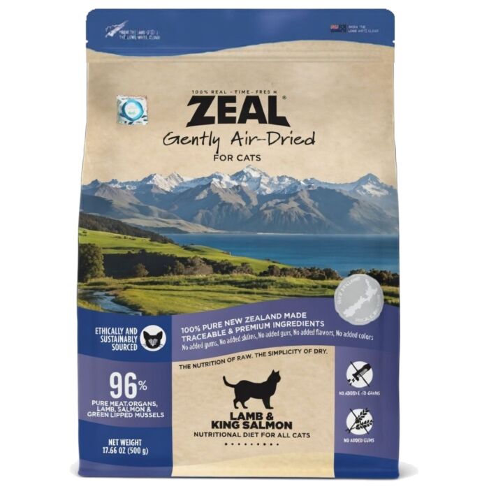 Zeal 天然貓糧 - 風乾羊肉及王帝三文魚 320g