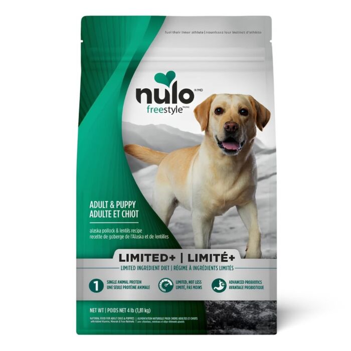 Nulo Dog Food - FreeStyle Grain Free Alaska Pollock & Lentils 22lb - EXP 28-06-2027 (Damaged Bag – Resealed)