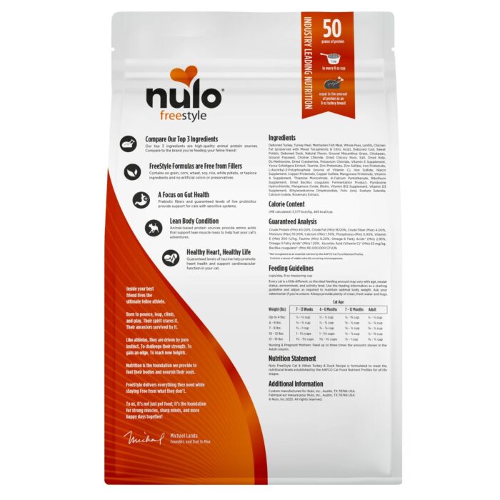 Nulo Cat & Kitten Food - FreeStyle Grain Free Turkey & Duck