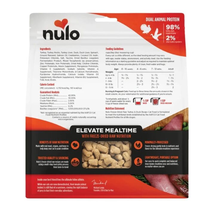 Nulo Cat Food - Freeze-dried - Turkey & Duck