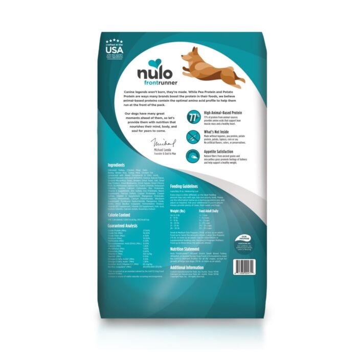 Nulo Dog Food - FrontRunner Small Breeds - Turkey Whitefish & Quinoa