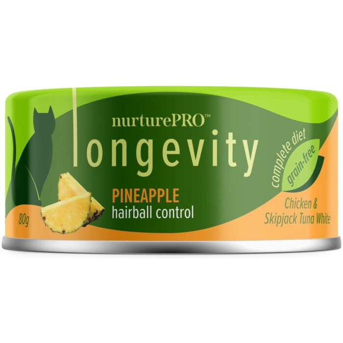 Nurture Pro Longevity 貓貓主食罐 - 菠蘿去毛球配方 80g