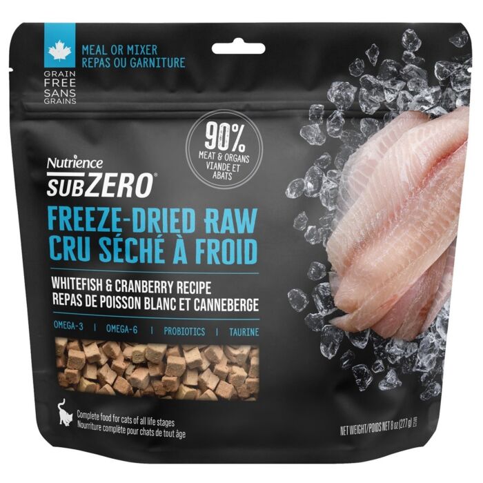 Nutrience Subzero 凍乾脫水貓糧 – 白魚配蔓越莓